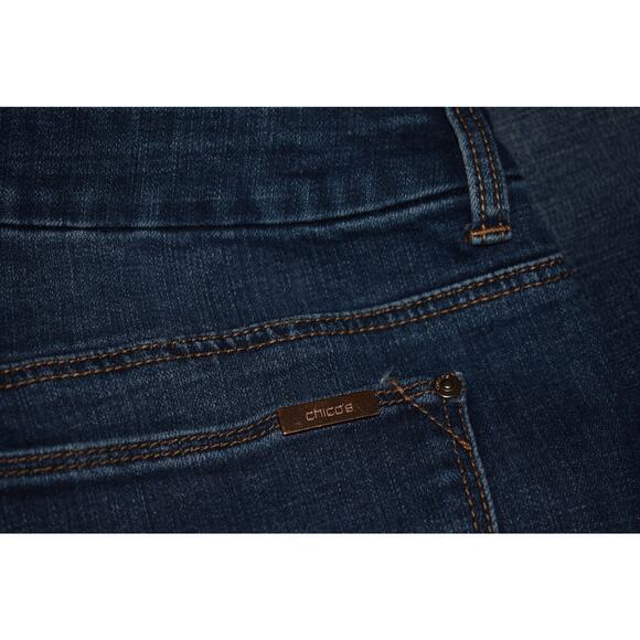 CHICO'S $99 So Slimming‎ Girlfriend Ankle Stretch Denim Jean Chico's 0.5 / US 6 - Picture 3 of 4